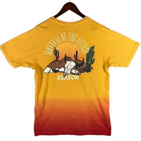 Desert T-Shirt Mens Size Medium Survival of the Fittest Tee Cactus Skull Reason - Picture 1 of 8
